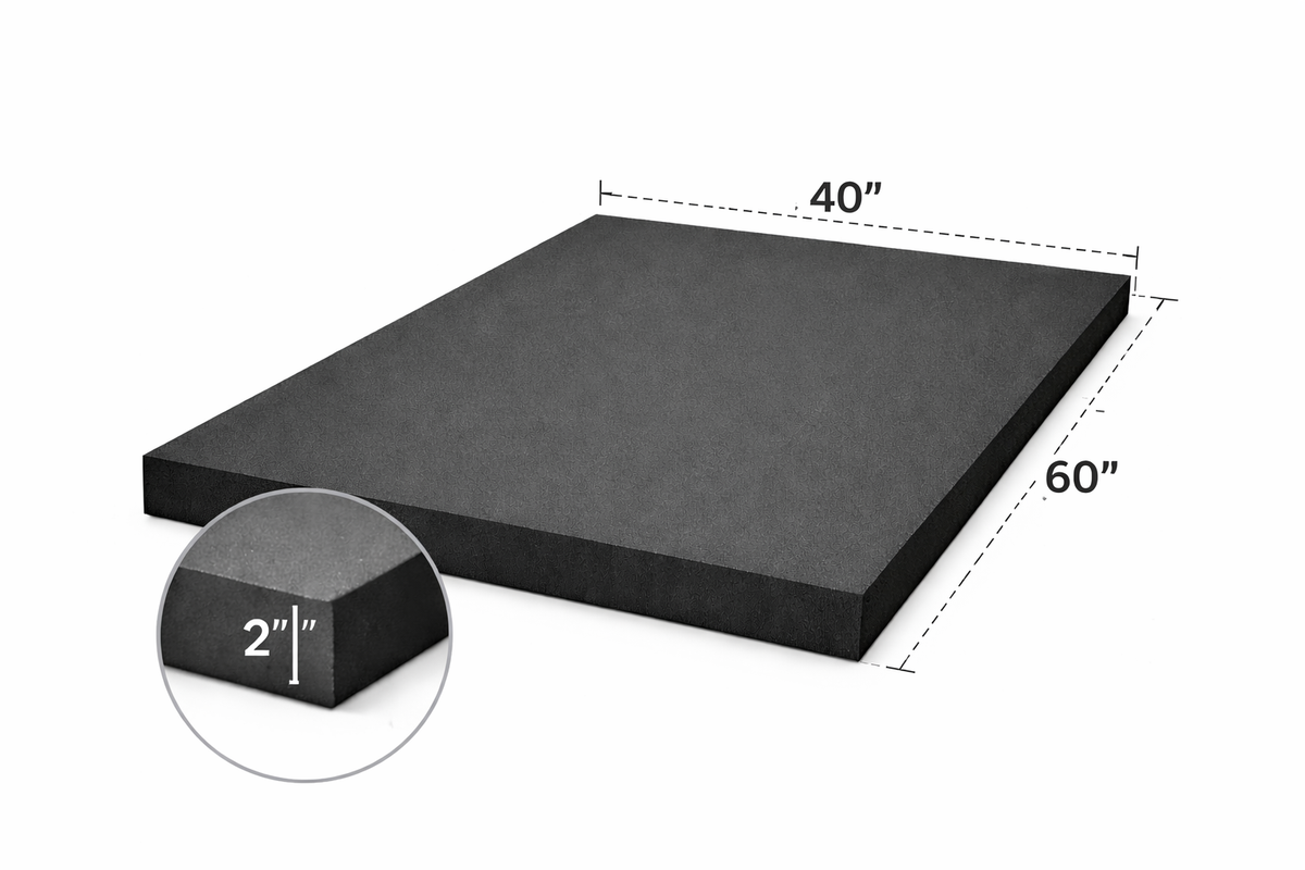 Closed-Cell FAR Foam Sheet 2x40x60 (Black) - Per Sheet