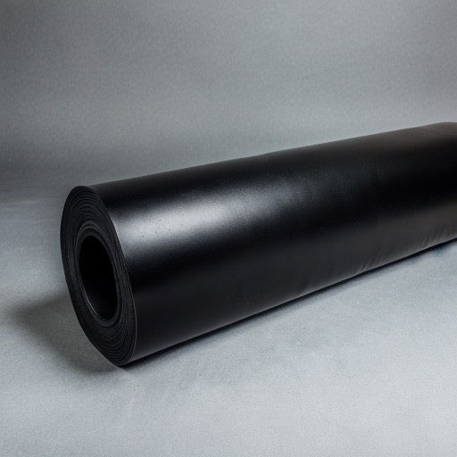 Lot De 3 Feuilles Caoutchouc Néoprène 1/32 Po D’épaisseur - 36 X 12 Pouces - Noir