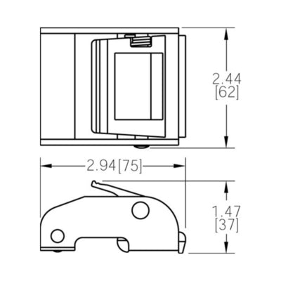 2 INCH CAM BUCKLE CB2-3M