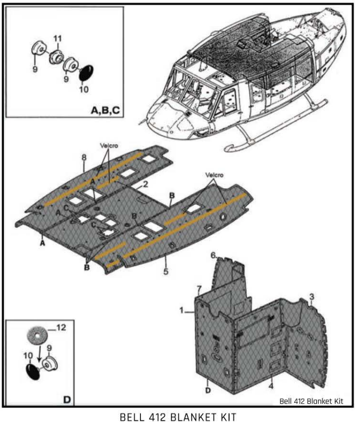 Complete - Blanket Kit (SN 33108 THRU 33213, 36001 THRU 36056)