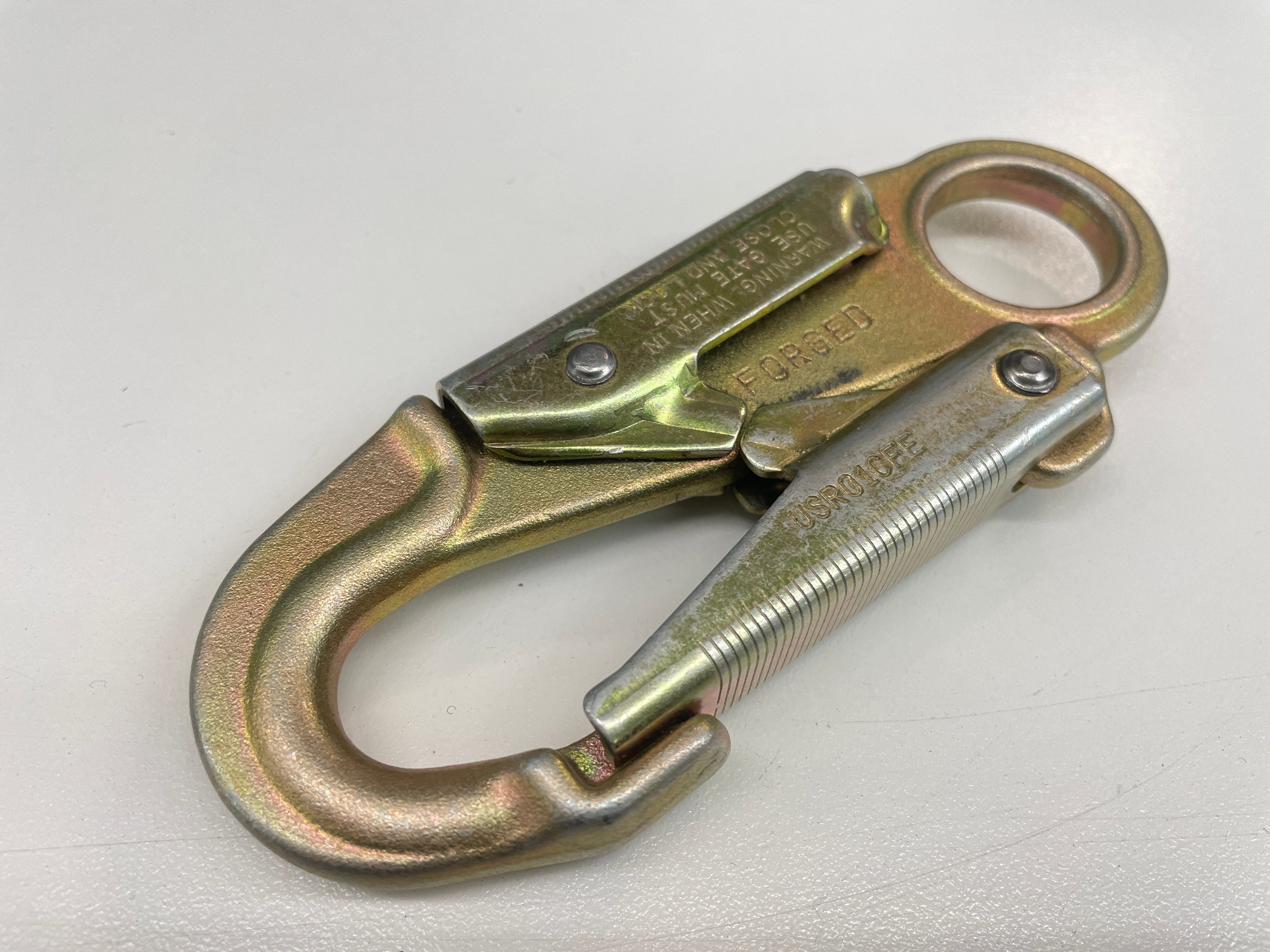 SNAP HOOK, DOUBLE LOCK SWIVEL, GOLD, STEEL 13120